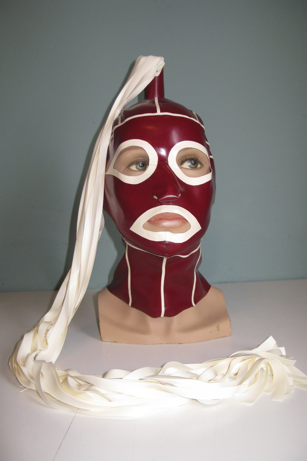 Ponytail Hood with Eye and Lip Feature