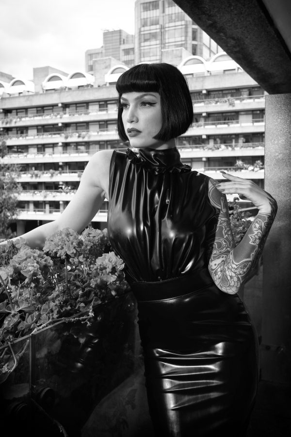 Dress with Gathered Neckline - Image 3