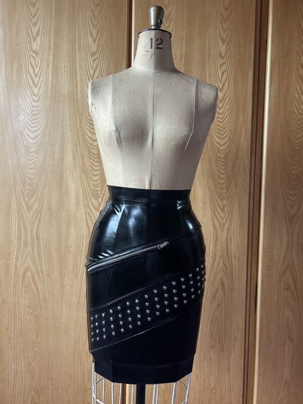Diagonal Studded Skirt - Image 2