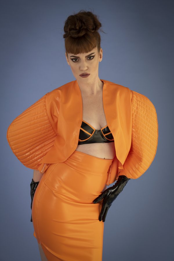 Quilted Butterfly Sleeve Bolero Jacket