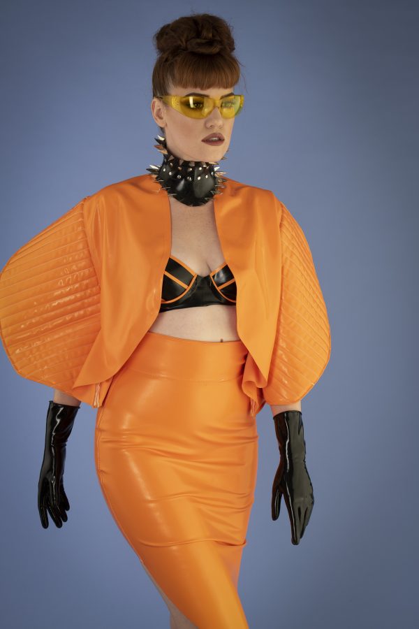 Quilted Butterfly Sleeve Bolero Jacket - Image 3