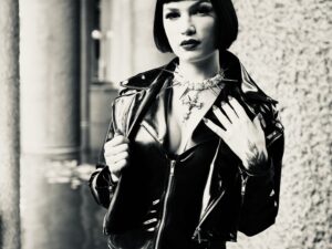 Cropped Biker Jacket