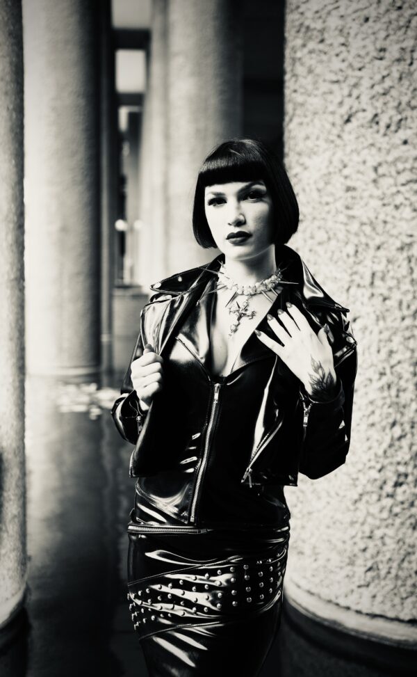 Cropped Biker Jacket