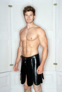Latex gladiator skirt