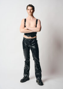 Latex Bootleg Jeans - Black, S